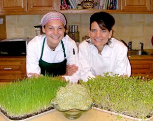 Meagan and Mary with Sprouts